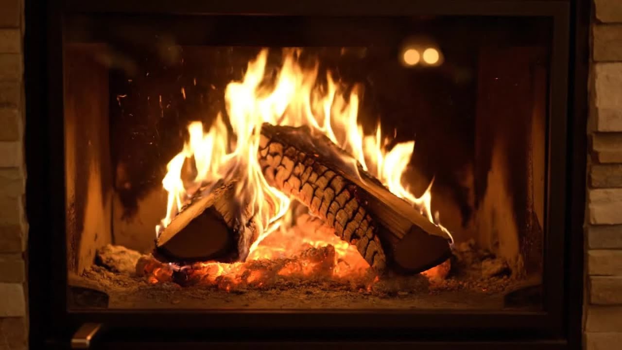 2.5 HOUR Fireplace Ambience (No Music, fire crackling only) | Cozy Fire Background