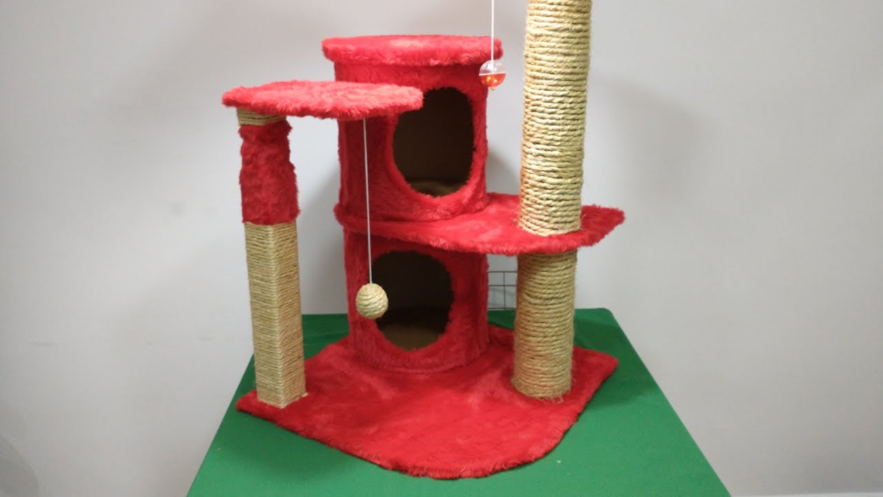 Como fazer um arranhador para gatos com casinha