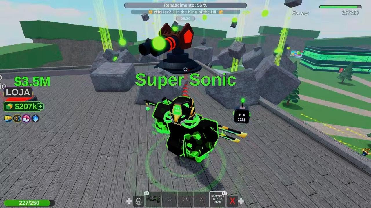 Jogando de super sonic no Elemental Powers Tycoon!