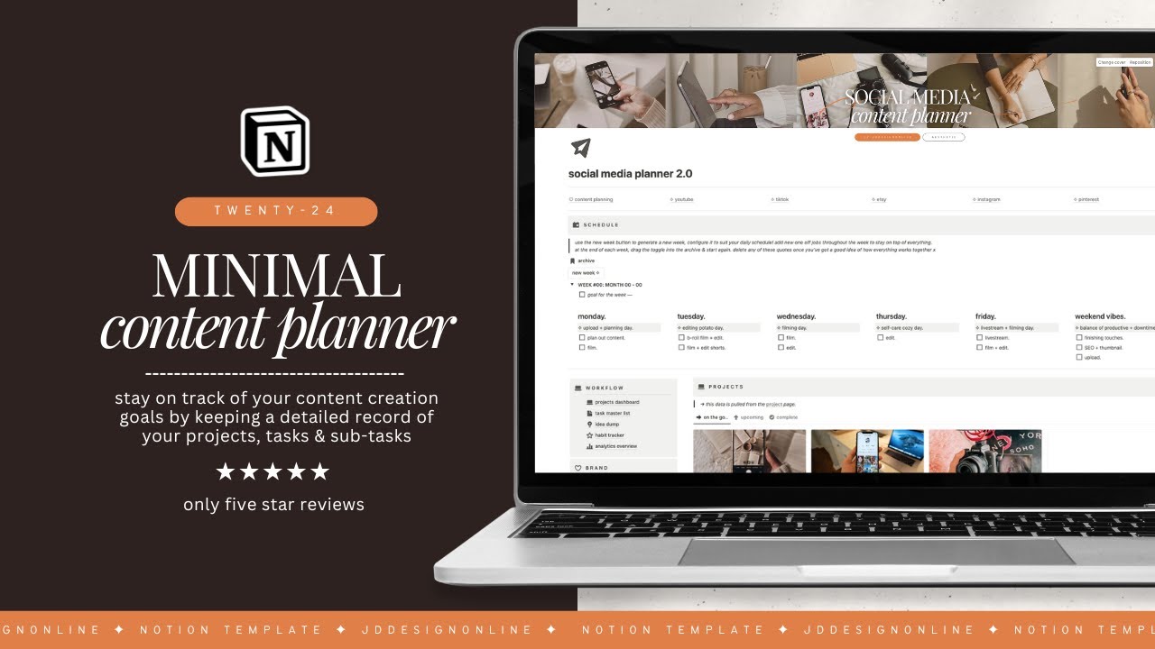 💻 how to use my minimal content planning notion template ⭐ full content planning walkthrough
