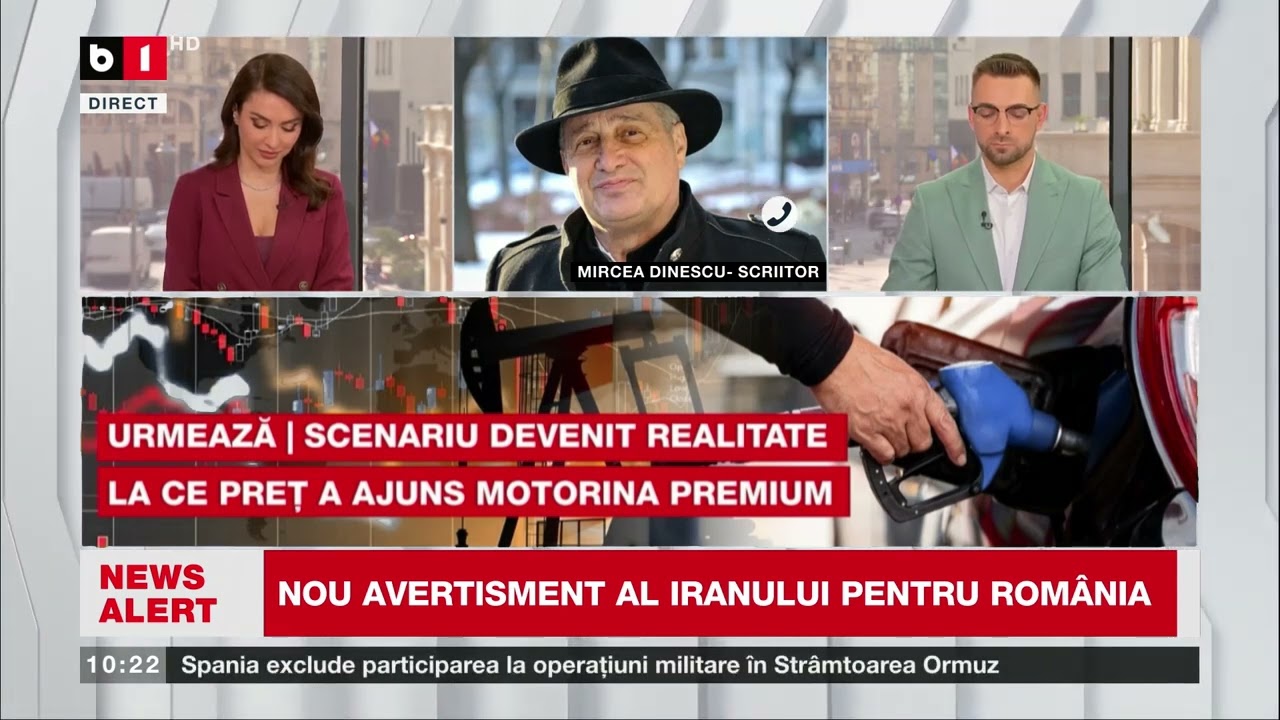 EXCLUSIV: MIRCEA DINESCU, SCRIITOR, DESPRE IMPLICAREA ROMÂNIEI ÎN RĂZBOIUL CU IRAN_Știri B1TV_17 mar