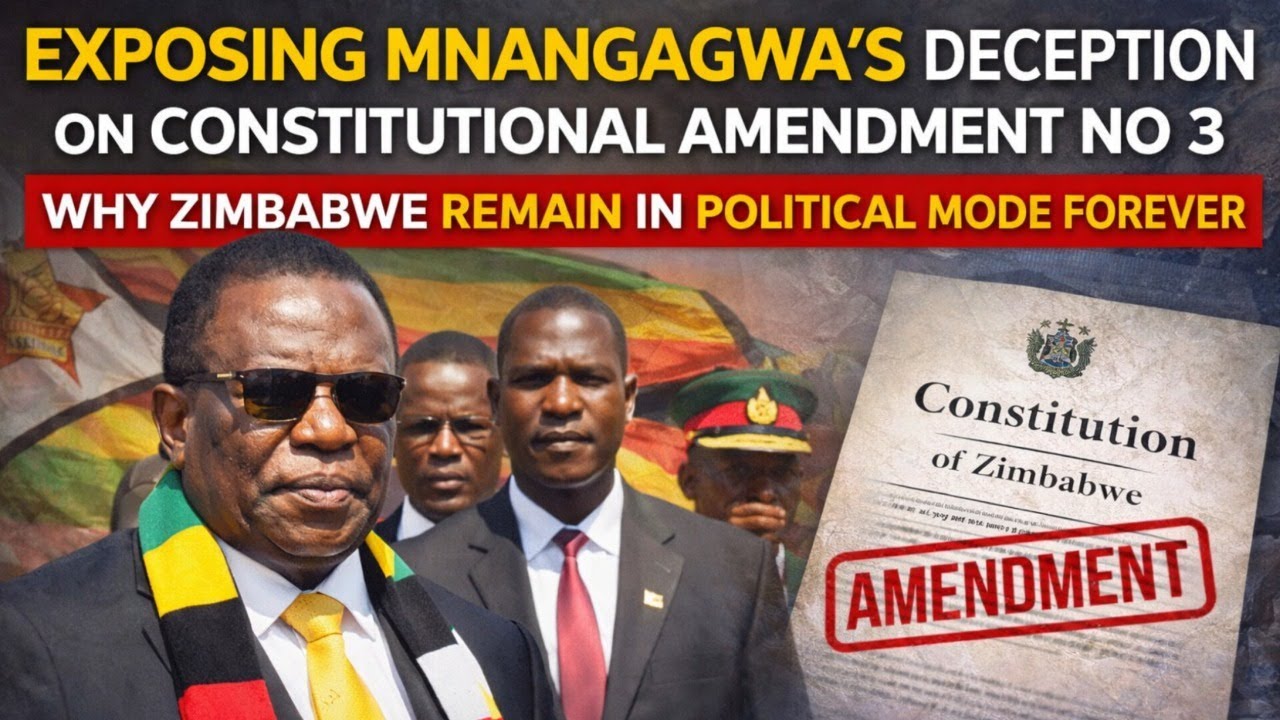 EXPOSING MNANGAGWA'S DECEPTION ON THE CONSTITUTIONAL AMENDMENT NO 3. LIES AND MYTH