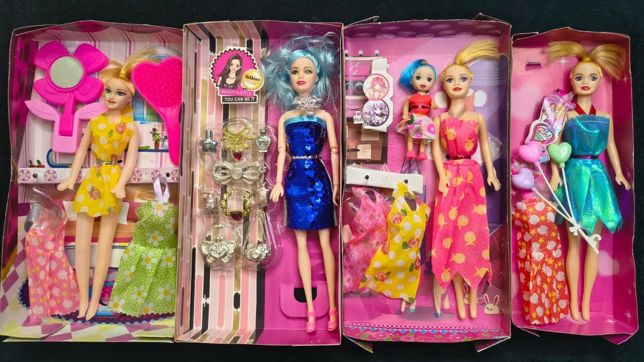 5 Minutes Satisfying with Unboxing Barbie  Doll & Beauty Dress Up Toy Set Review | ASMR