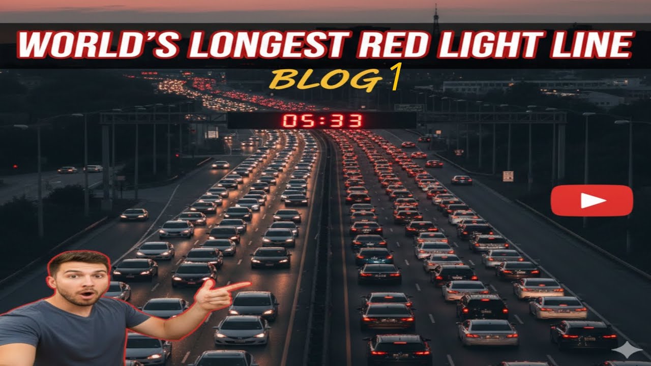 World's Longest red light 🚨 line 
