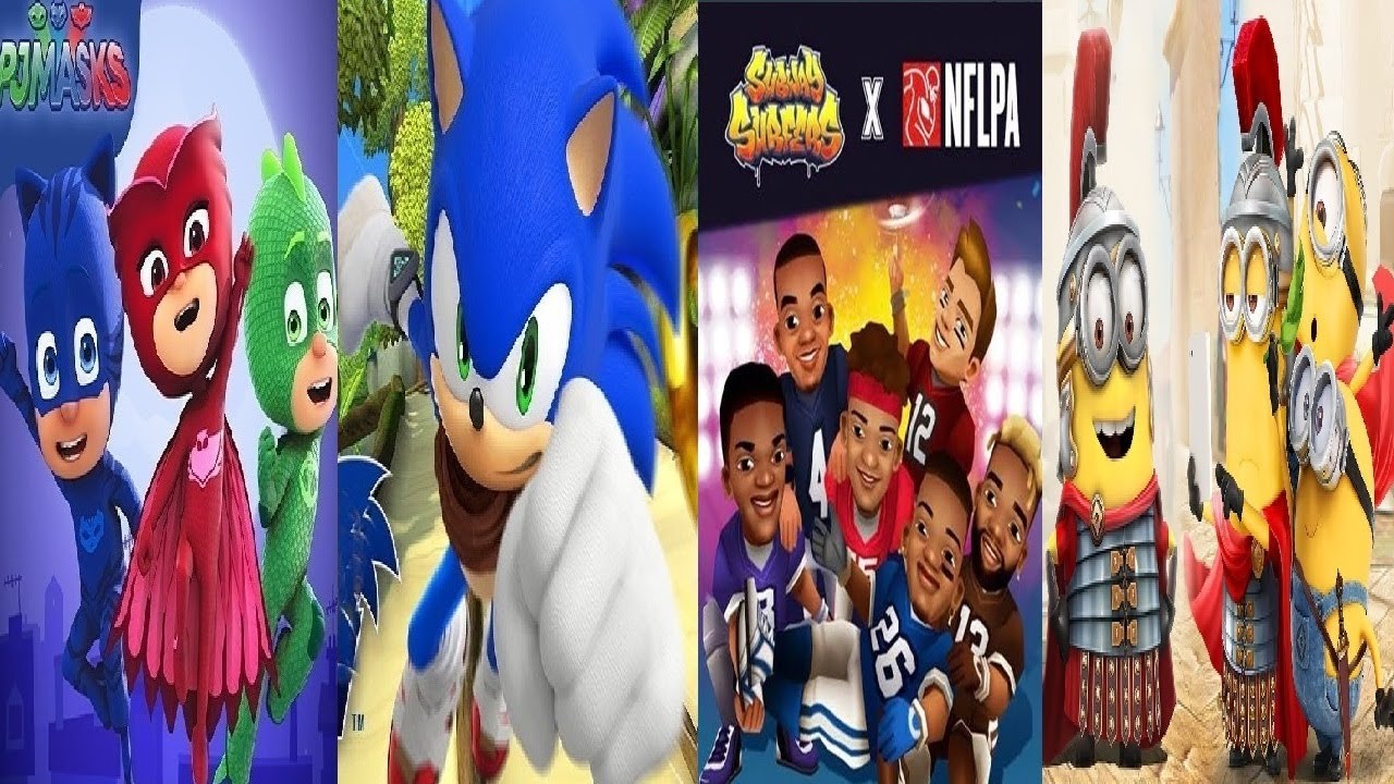 Subway Surfers Miami 2020 (NFLPA Special) VS Minion Rush VS PJ Masks: Super City Run VS SONIC DASH