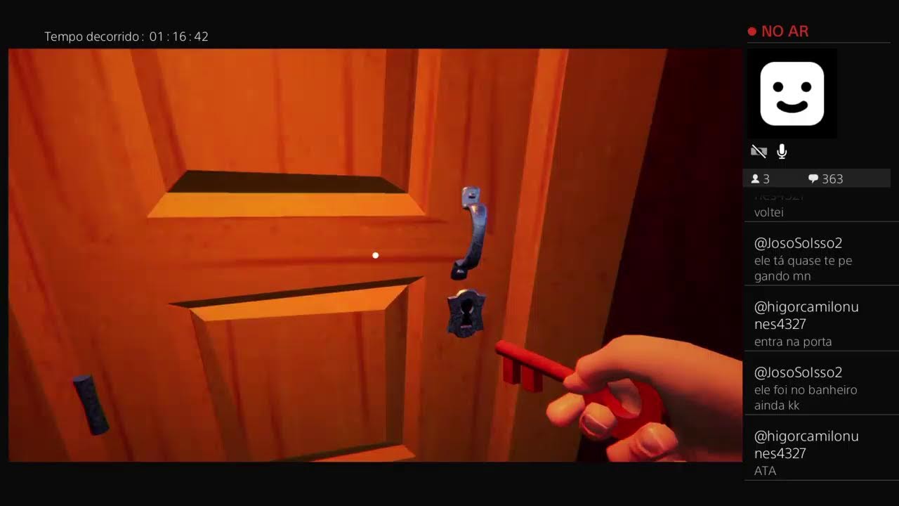 Jogando Hello neighbor no ps4(