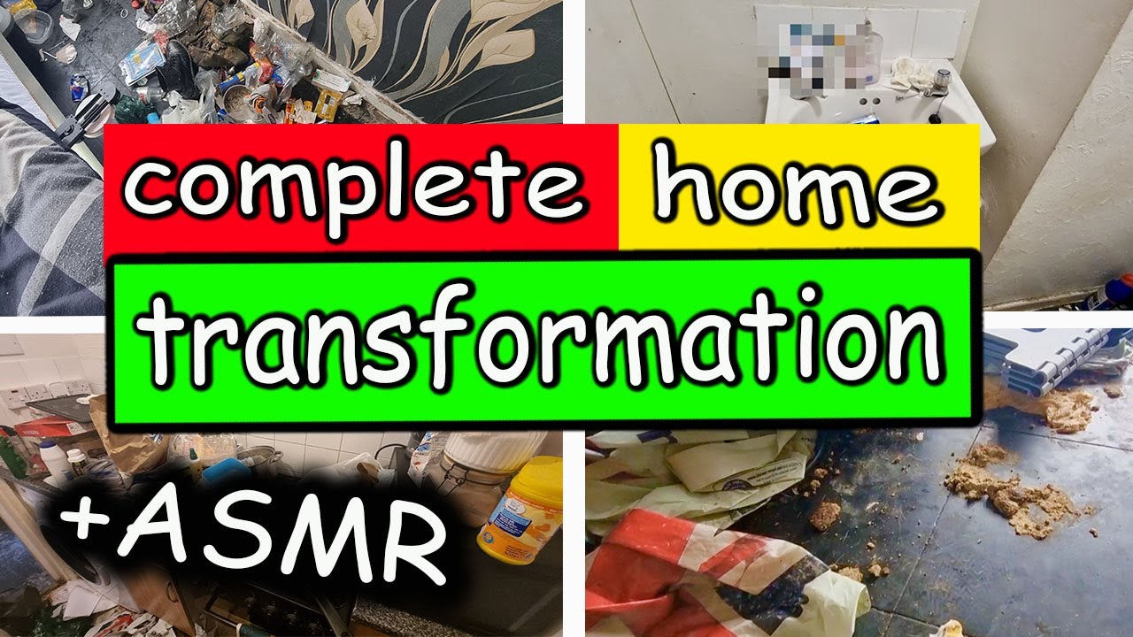 #satisfying #asmr FULL home COMPLETE TRANSFORMATION compilation #relaxing  #cleaningmotivation
