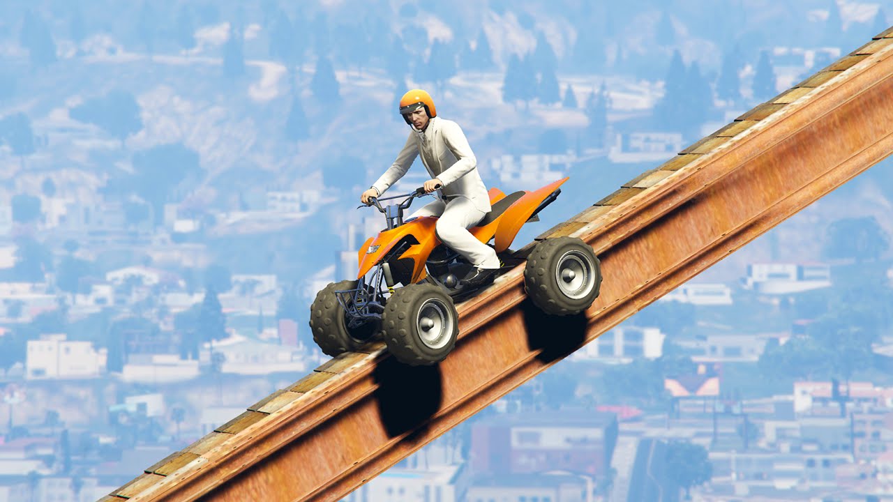 IMPOSSIBLE QUAD TIGHTROPE GRINDING! (GTA 5 Funny Moments)