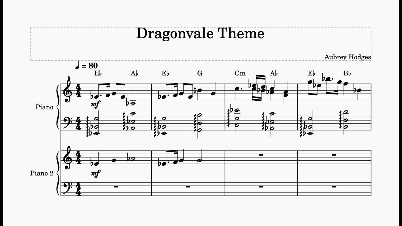 Dragonvale Theme (Piano)