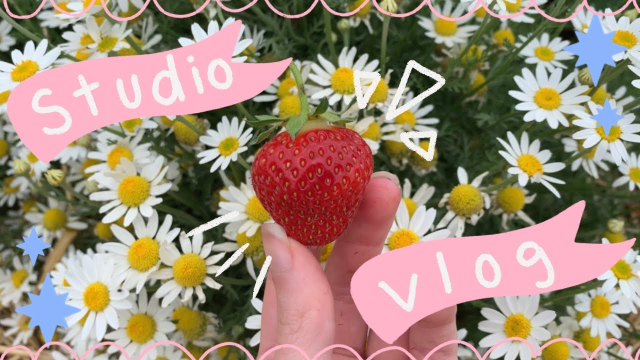 STUDIO VLOG 05 ☆ THE WASHI TAPE ARRIVED, Planning July, and Picking Strawberries 🍓✨