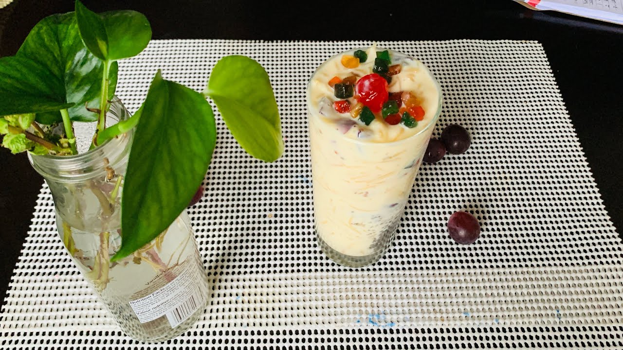 Creamy Vermicelli Fruit Custard Recipe |  Semiya Custard | Simple and tasty Dessert Recipe
