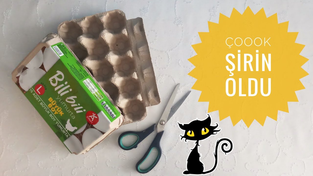 YUMURTA KARTONUNDAN SÜPEERRR GERİ DÖNÜŞÜM / MAKING EASY RECYCLE / Kendin yap / Diy / Idea