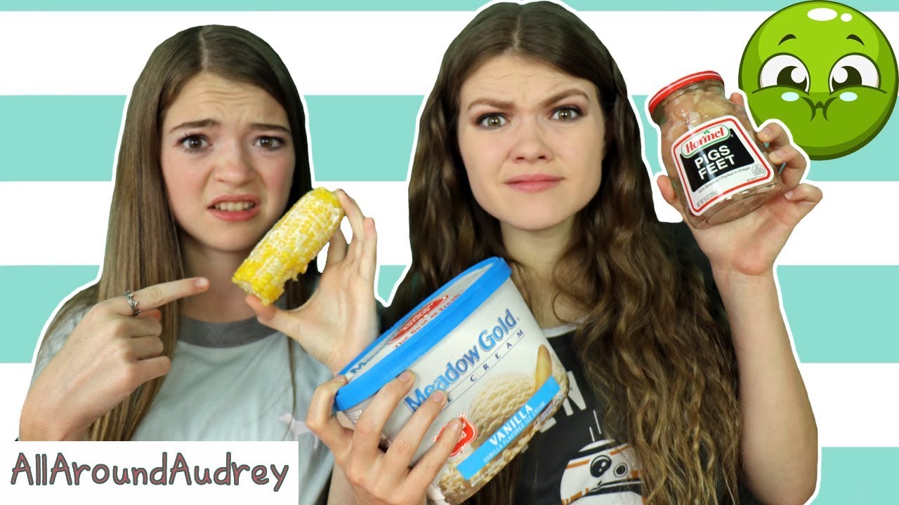 EATING WEIRD FOOD COMBINATIONS SUGGESTED BY FANS! / AllAroundAudrey