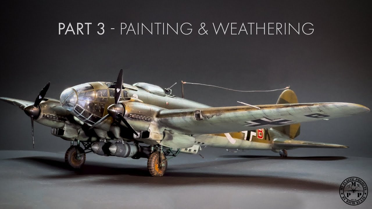 Heinkel HE111 H4 Revell 1/48 - Part 3/3 Painting & Weathering [ENG SUBTITLE]