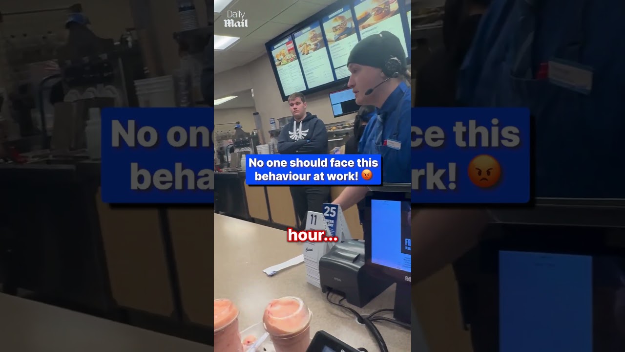 Rude customer lashes out at fast-food worker