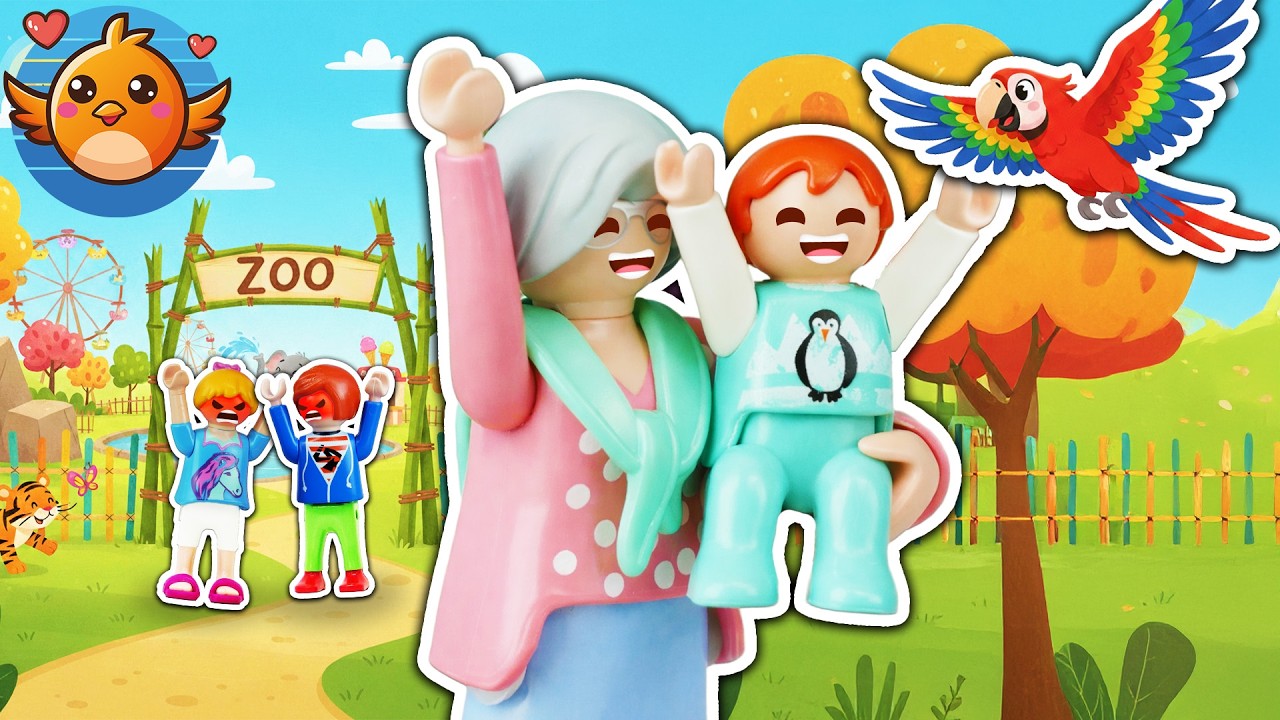 🦜🐯🐘1 TAG im ZOO!🦒🐧🦍 Tierpark Rallye & Streiterei | Familie Vogel | Playmobil Film Deutsch