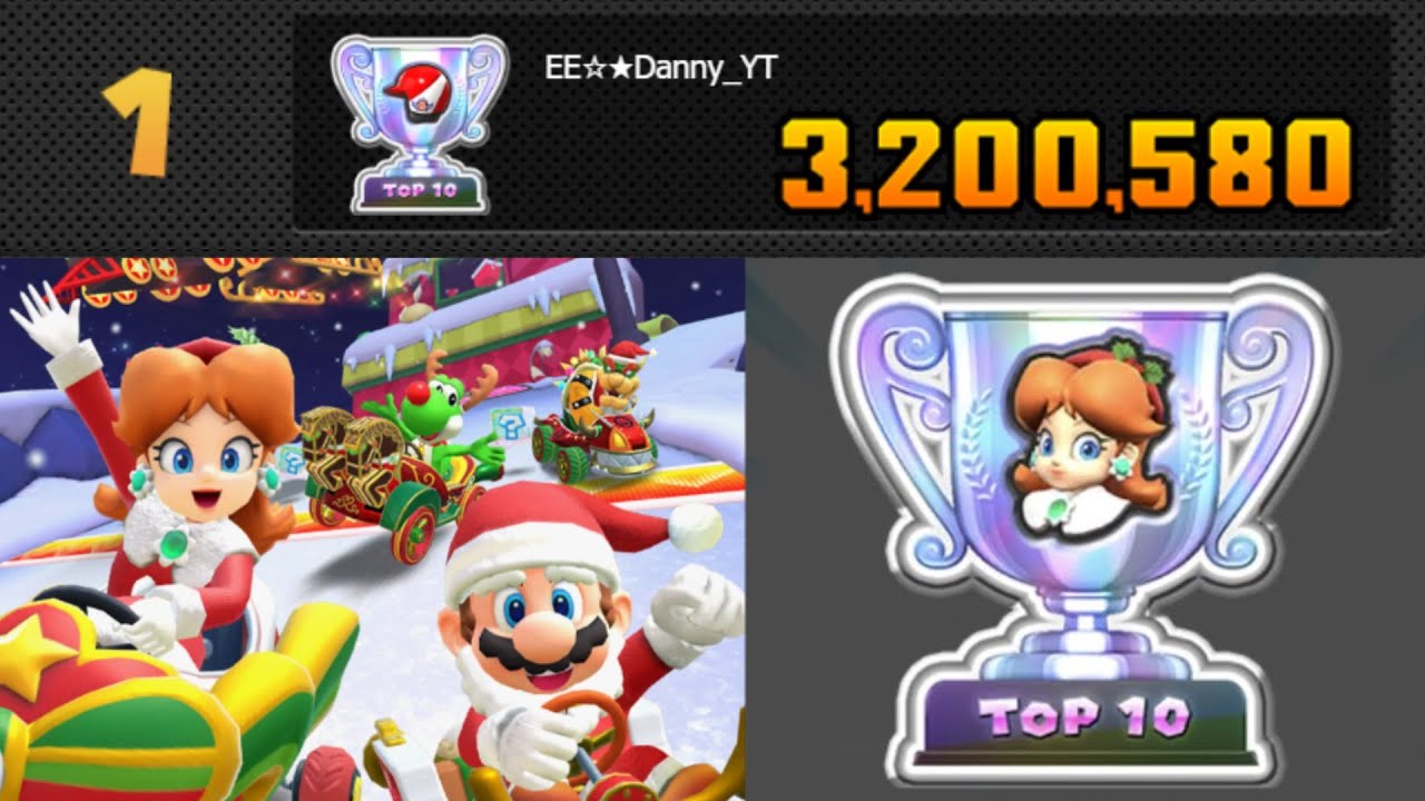 Mario Kart Tour - Holiday Tour (2023) All-Cup Ranking Top 10: All Courses High Scores