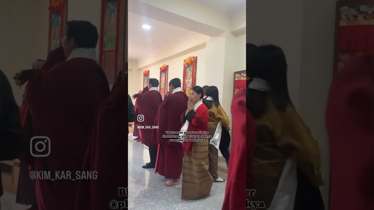 Bhutanese Singer Phubzam pay visit His Holiness the Sakya Gongma Rinpoche at Bodhgaya #sakya #bhutan