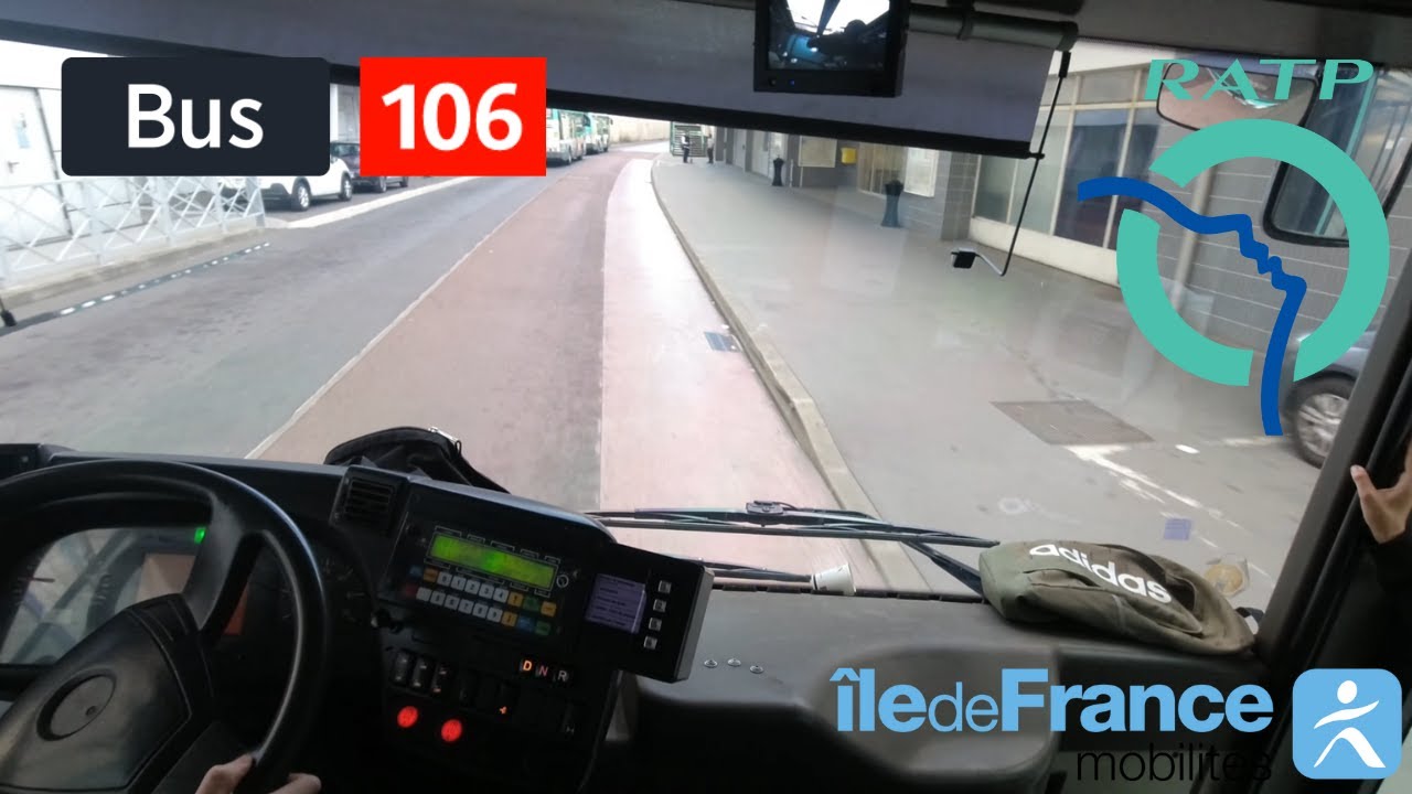 Bus 106 RATP | Villiers-sur-Marne RER - Joinville-le-Pont RER - 4K