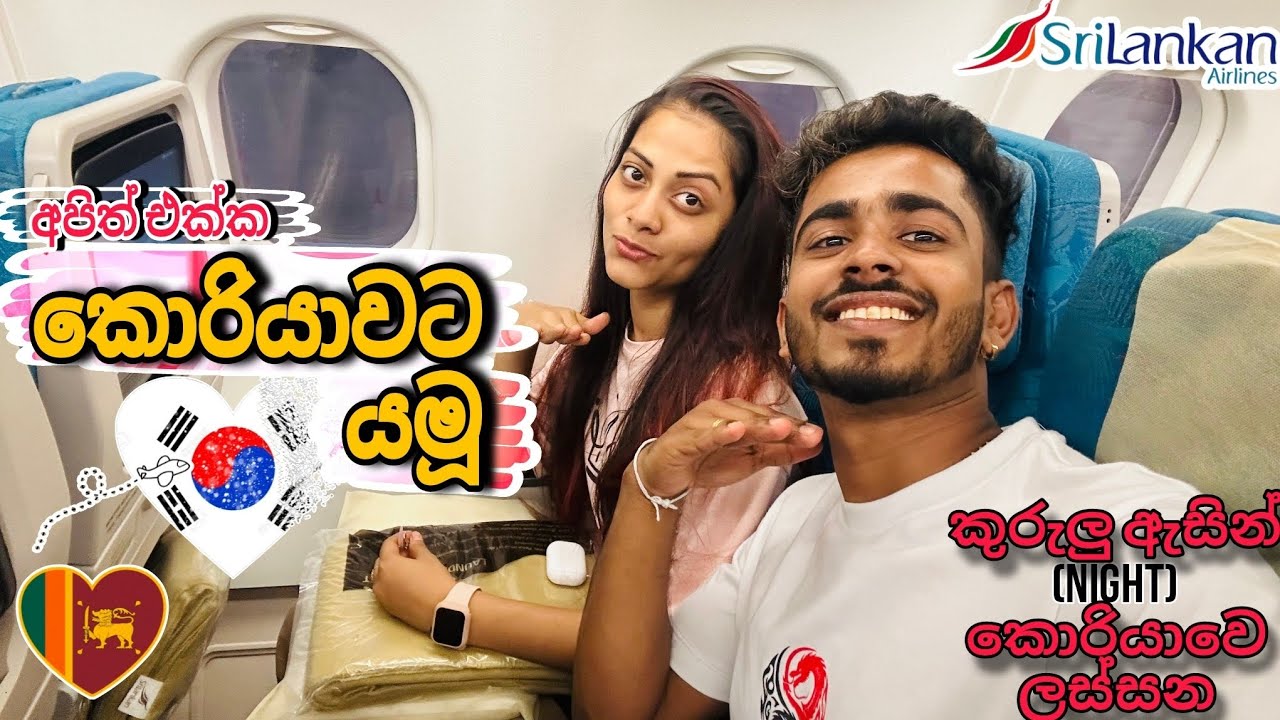 Back To South Korea - ශ්‍රී ලංකාවේ සිට දකුණු කොරියාවට අපි ගිය ගමන🇱🇰🇰🇷 #sinhala #flighview #backto 🥰