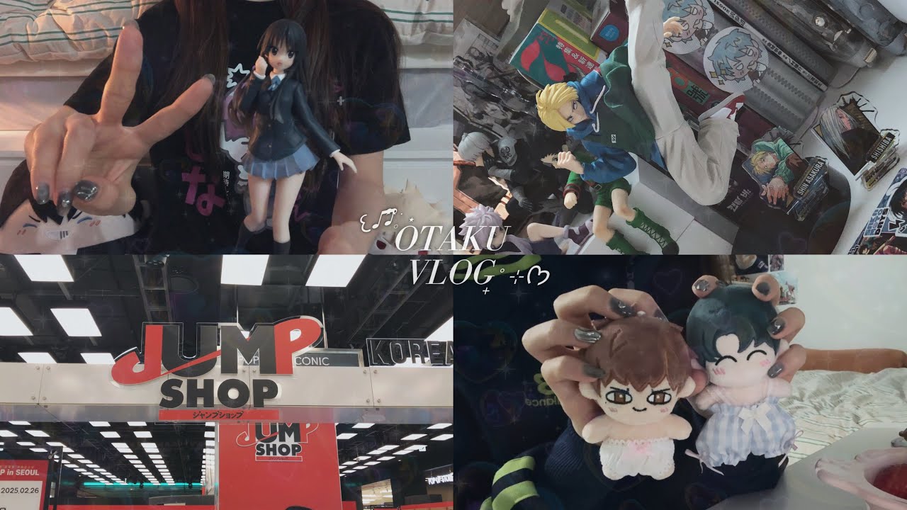 [오타쿠 브이로그] 존귀한 오따꾸를 위하여 。⋆° ໒꒰ྀི ੭˘̴͈́ᜊ˘̴͈̀ა꒱ྀི১ | 더현대 점프샵 팝업 • 사카모토 데이즈 • 가비지타임 • 미오 피규어 • 일상