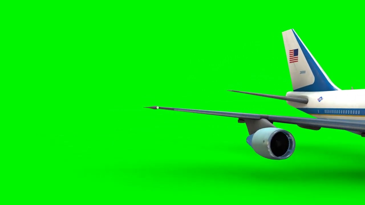 plane take off green screen ll green creator SV