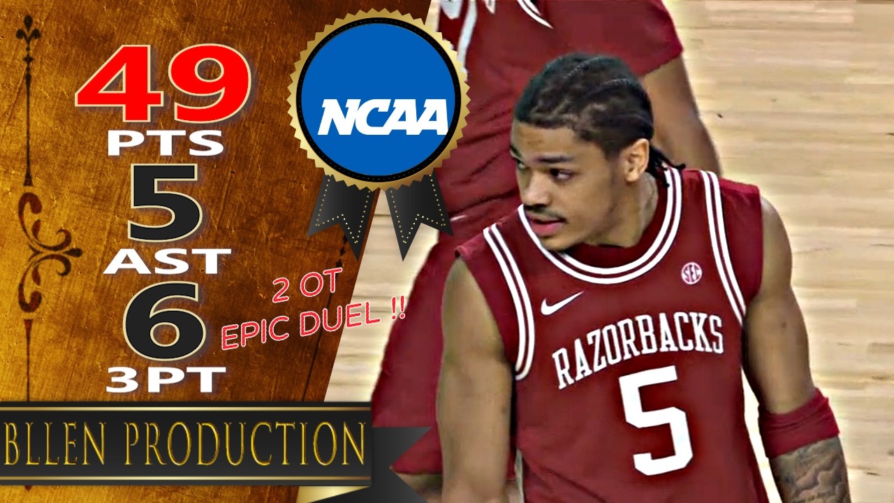 Darius Acuff Jr. - DOMINANT Career-High 49 Pts　EPIC DUEL Highlights｜Arkansas vs Alabama｜2026.02.18