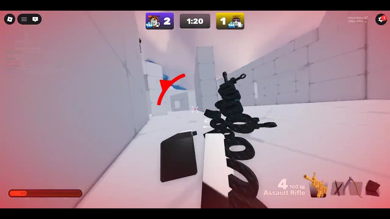 1v1ning an auto shoot player😭😭