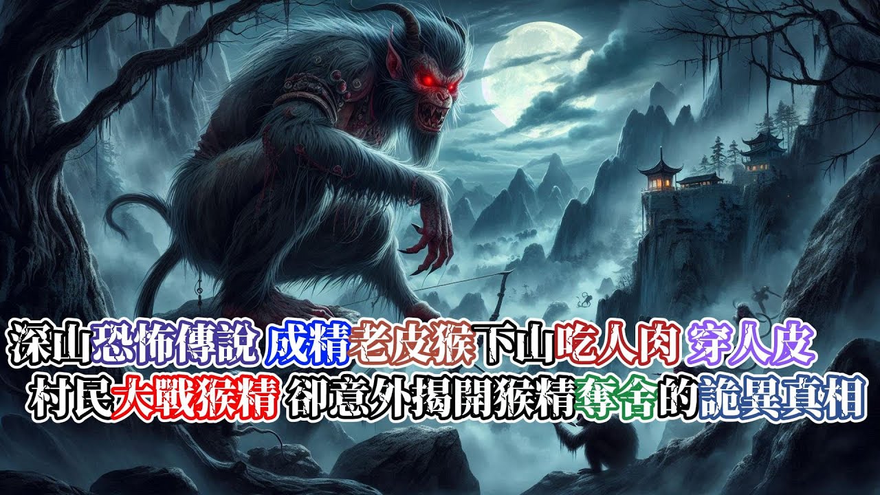 【靈異故事】深山恐怖傳說：村民與深山猴精達成駭人契約，每十年會有一隻『老皮猴』下山吃人肉，換人皮…村民最終奮起反抗，卻無意中揭開了百猴山的詭異真相…|神秘傳說|靈異故事|懸疑驚悚|真實靈異
