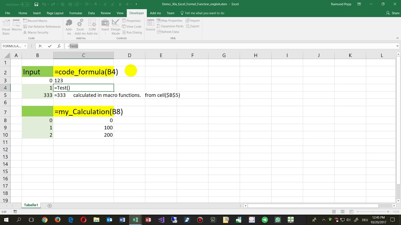 Excel Macro as Cell-Formula Functions as Calculation in Cells