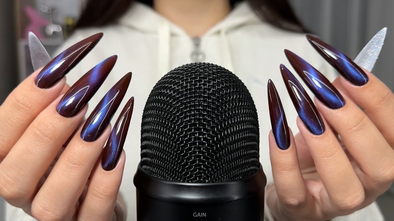 1 HOUR ASMR - Nail Tapping & Scratching Only ! NO TALKING !