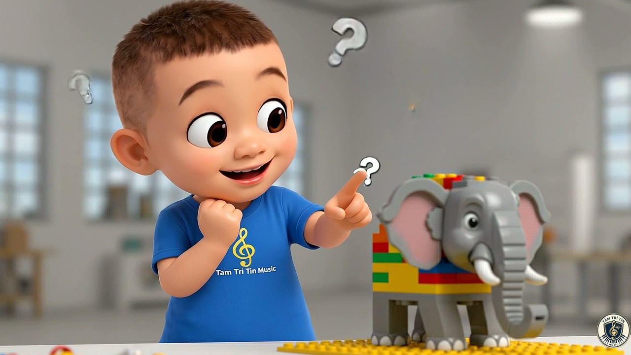 Đố Bé Lắp Con Gì? 🐘🦒🐢 Nhạc Thiếu Nhi Vui Nhộn Lắp Ghép Lego - Tâm Trí Tín Music