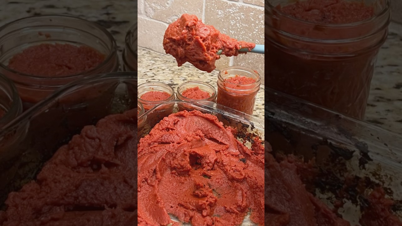 Как приготовить и законсервировать томатную пасту: ПРОСТОЙ СПОСОБ!🙌🍅 #консервирование #томат #том...