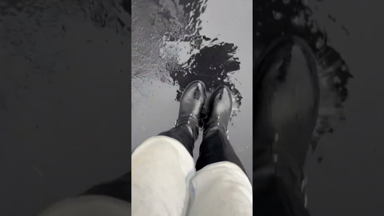 Am I too silly when I do this? 😂 #Rain #Boots #Shoeplay