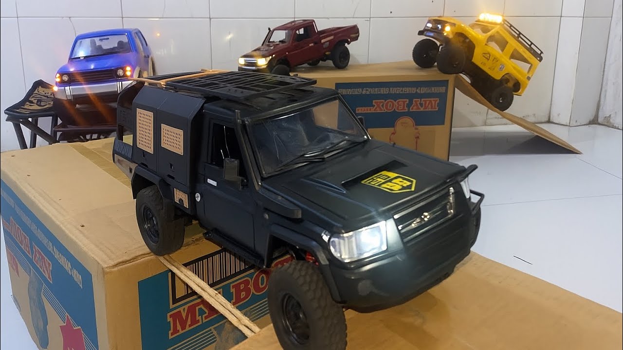 Mini 4x4 Overlanding Course!! Rc Land Rover, Toyota Land Cruiser & Mitsubishi Pajero Climbing Test