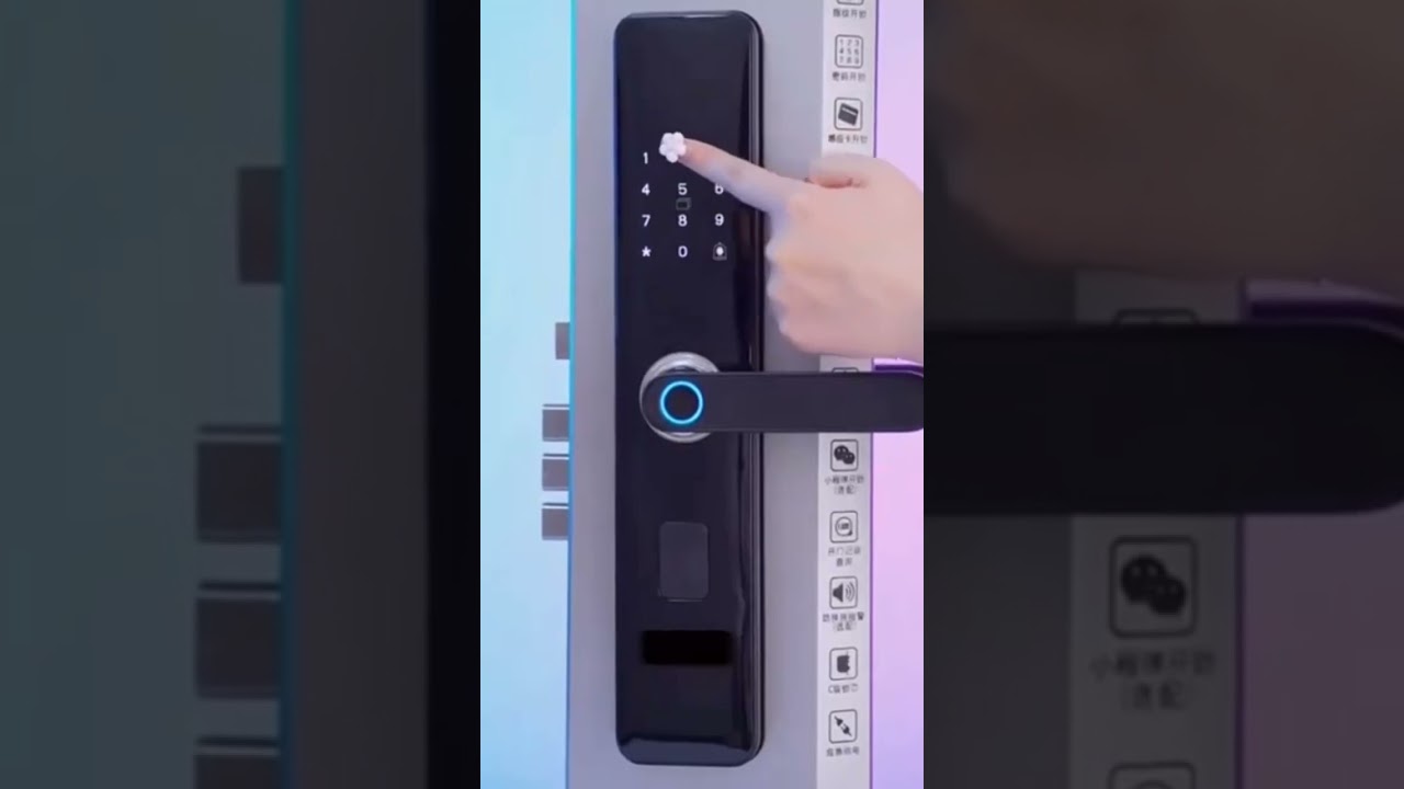 Smart Door Lock, Fingerprint, Pin code, Rfid Card, Mechanical Key.