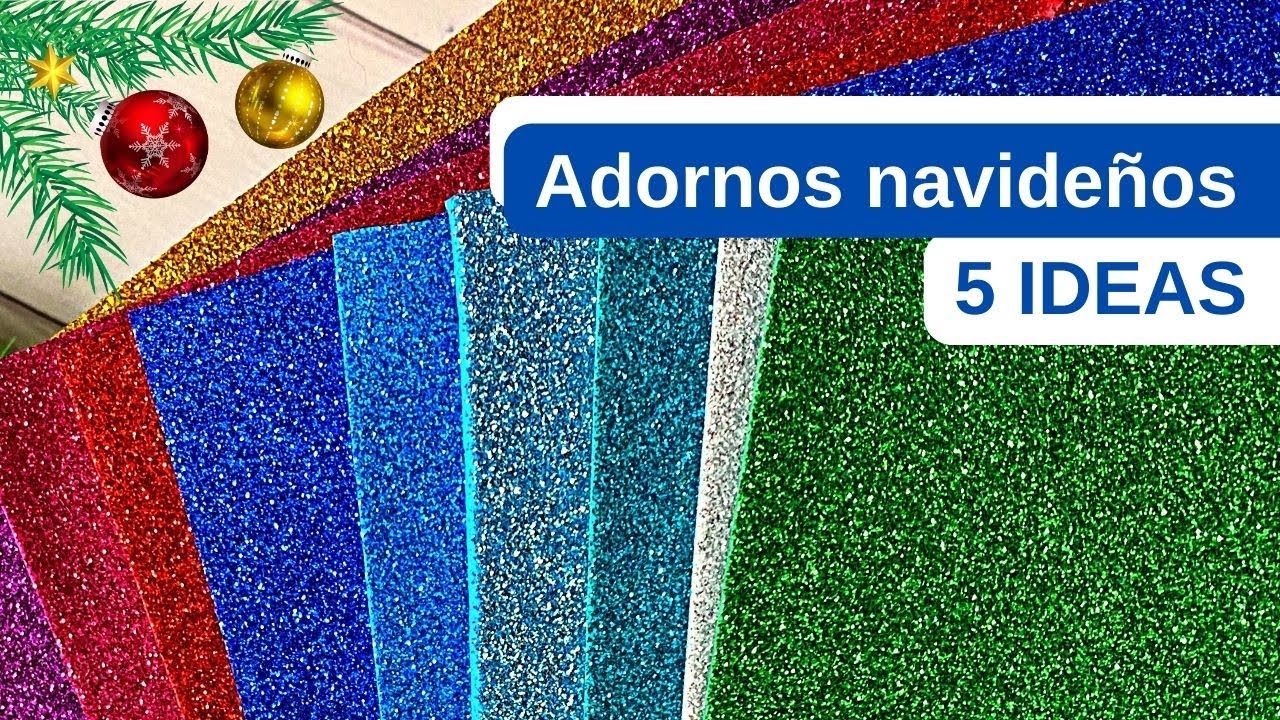 5 IDEAS para Navidad de foamiran - Adornos navideños 2025 - Decoraciones Navideñas Fáciles
