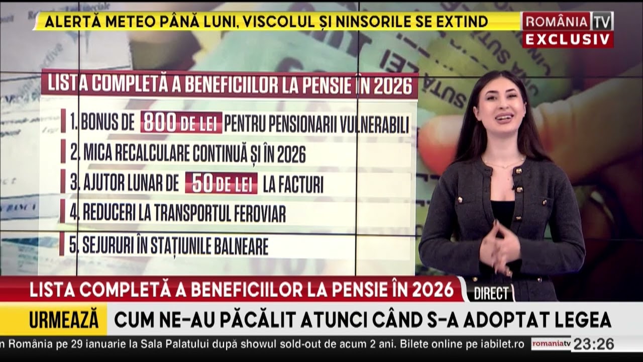 Ce ajutoare mai primesc rom&acirc;nii cu pensii mici &icirc;n 2026