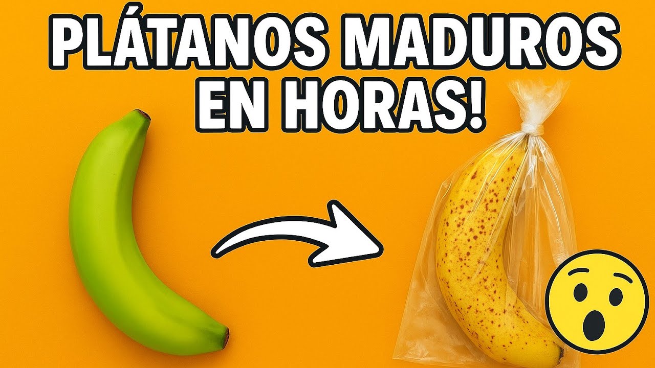 Cómo madurar plátanos rápido 🍌 | Truco fácil y efectivo