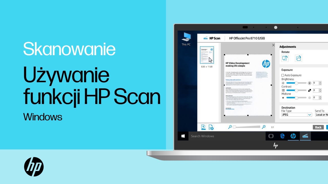 Skanowanie za pomocą drukarki HP w systemie Windows przy użyciu narzędzia HP Scan  | HP Support