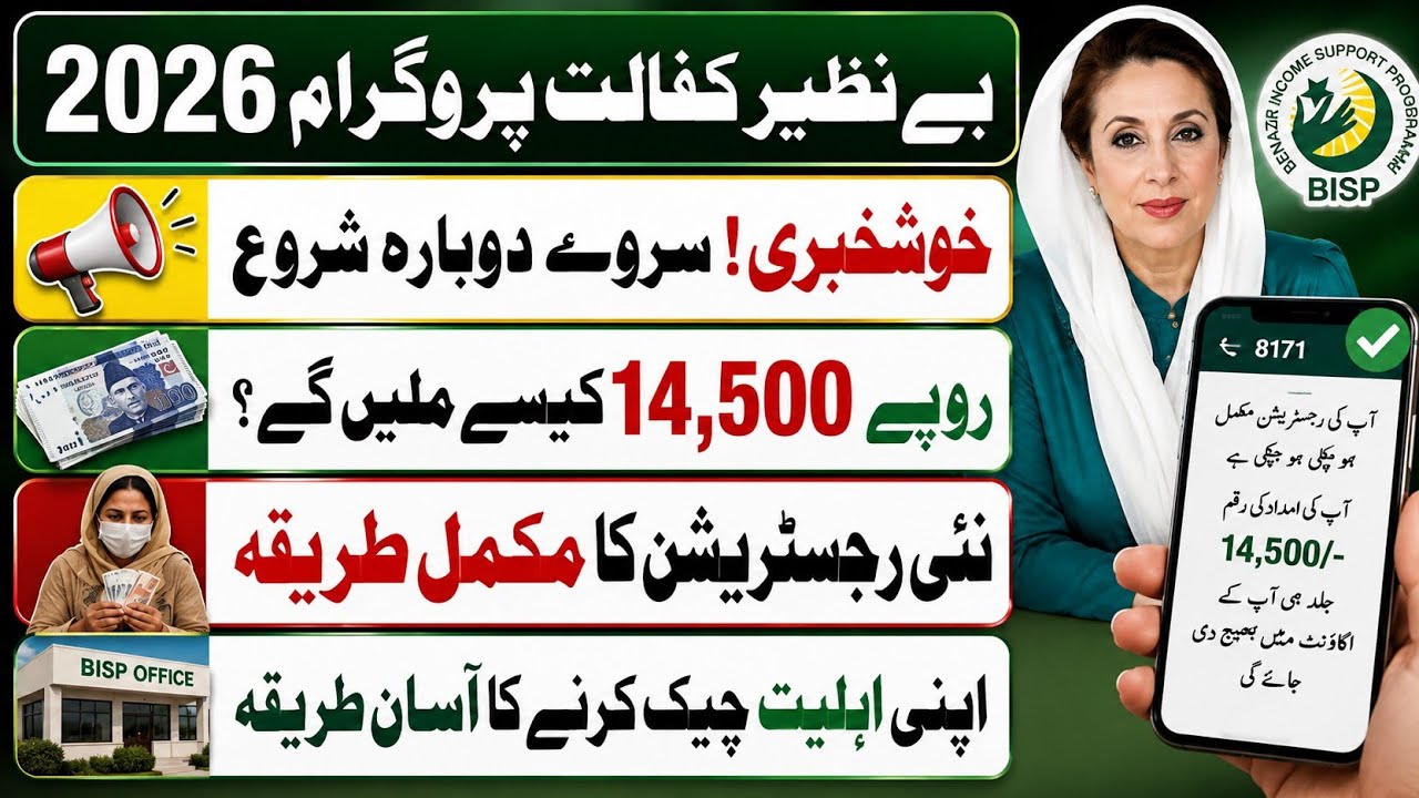 BISP Dynamic Survey Registration 2026 | Benazir Income Support Programme Registration Process