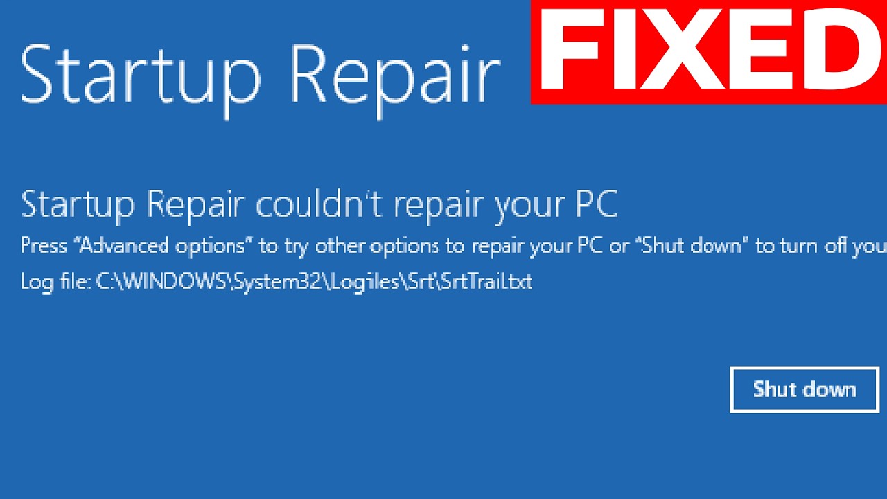 How To Fix Startup Repair Error in Windows 11/10/8/7