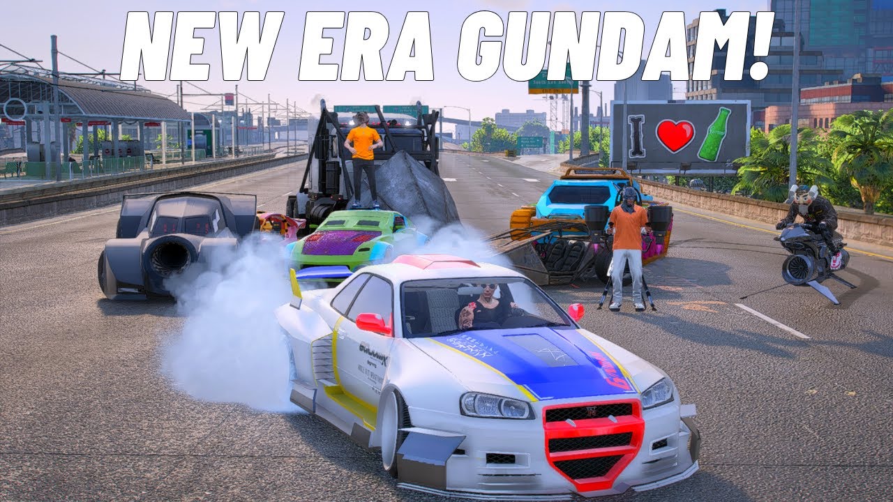 NEW GUNDAM AKU DIKEJAR 100 MOBIL ANOMALI DIKOTA - GTA V ROLEPLAY