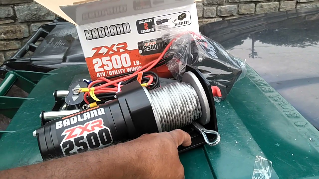 Installed, tested, and used a Badland ZXR 2500lb capacity winch to pull a car on to my car dolly.