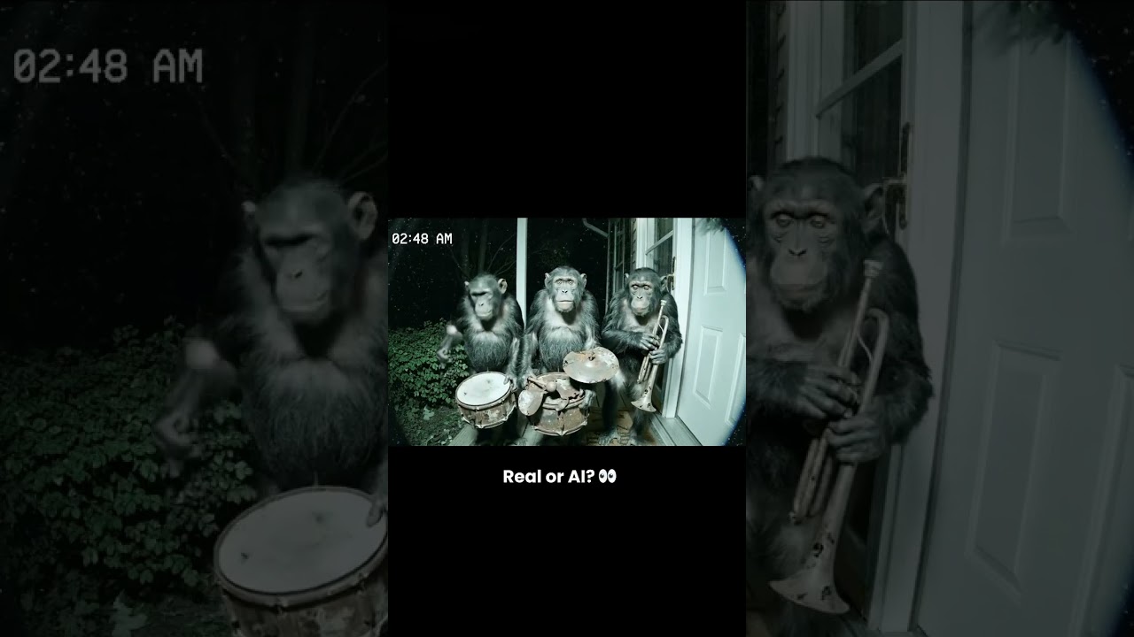 Scary Monkey Band Caught on Doorbell Cam at Midnight 😨 