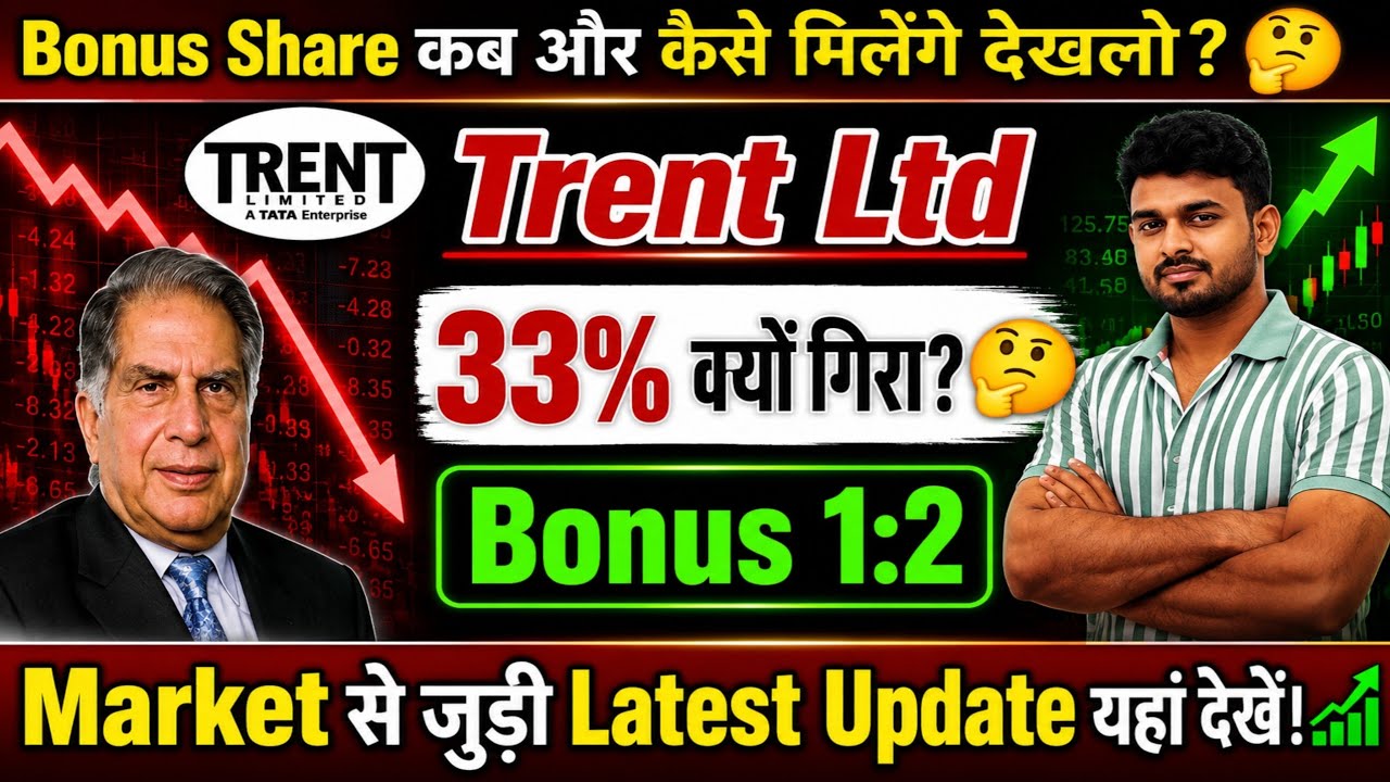 Trent Ltd Bonus News | Trent Share Latest News 🔴 Trent Share News | Why Trent Share 33% Down today?