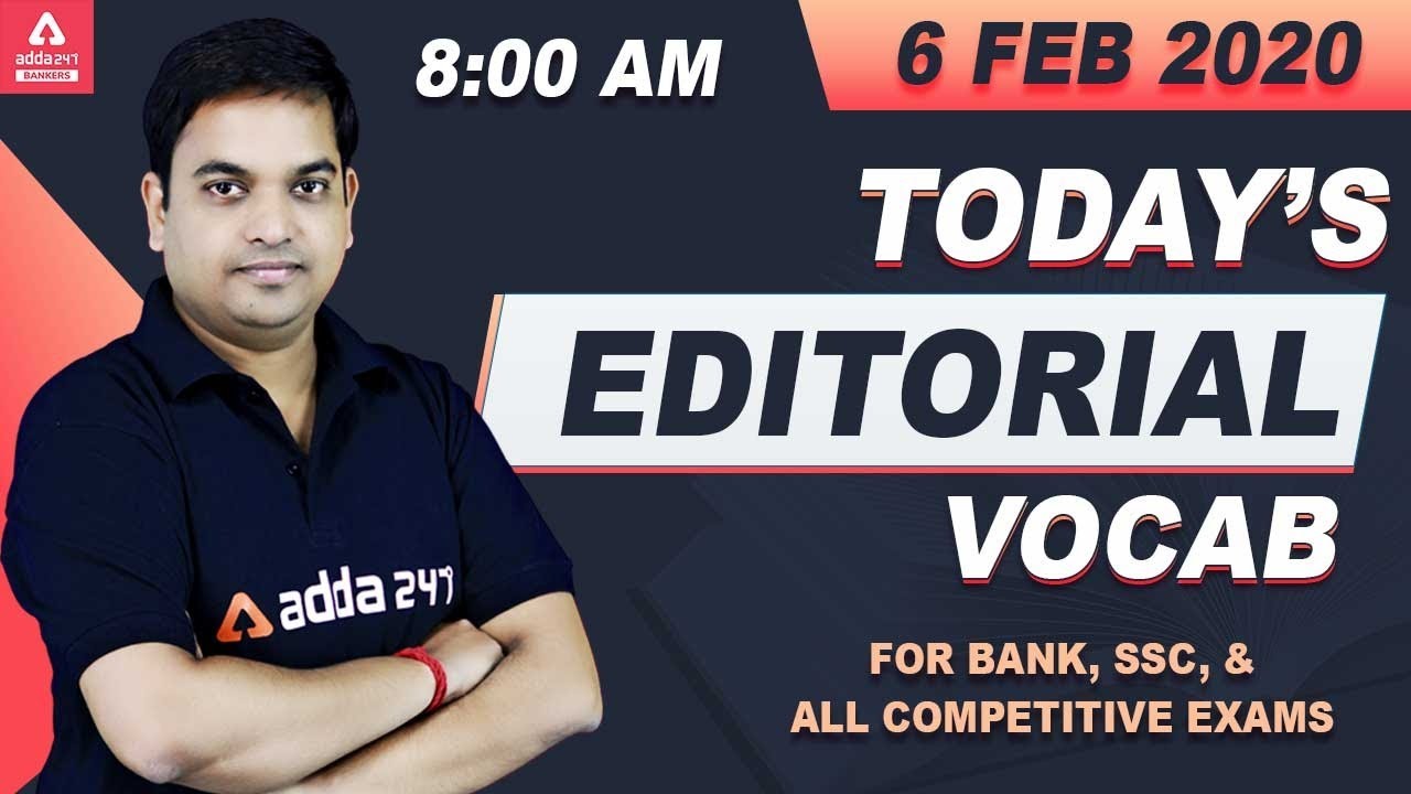 Daily Vocabulary Dose With Tricks (6 Feb 2020) - Bank, SSC, Other Exams!