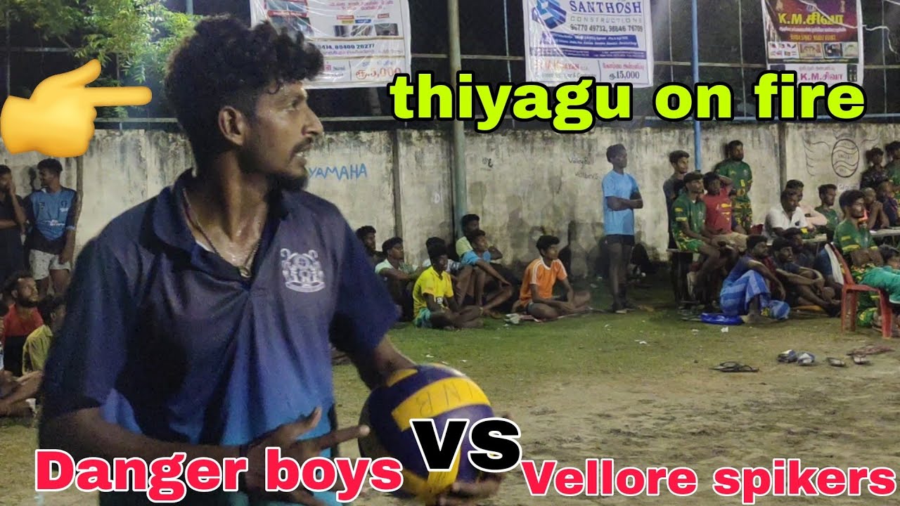 New match 🔥 | Danger boys vs Vellore spikers | fire match 😱 #ashok #lotta #thiyagu #volleyball