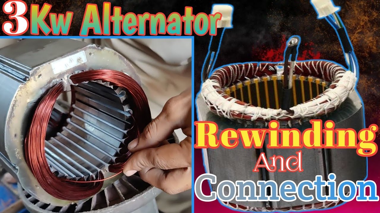 3kva generator motor winding. Alternator winding. 2800rpm motor connection