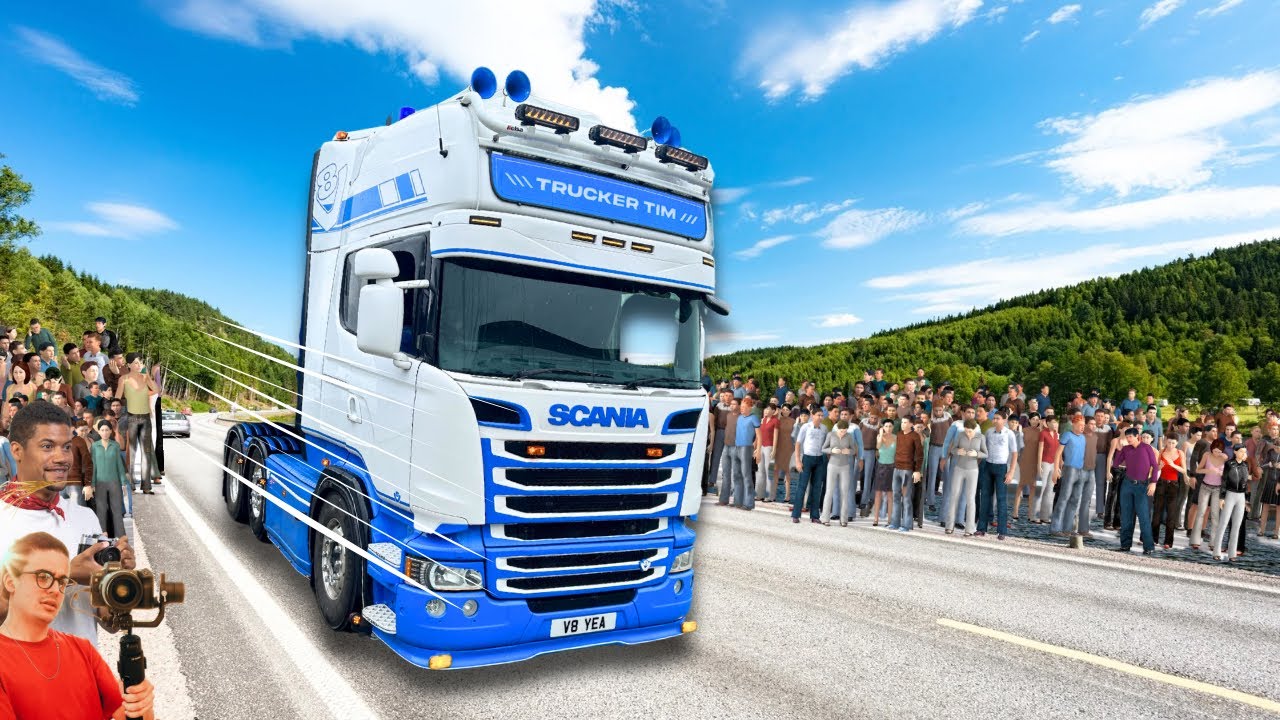 PEOPLE LINE THE MOTORWAY FOR OVER 100KM | LEAVING ASSEN | #truckertim